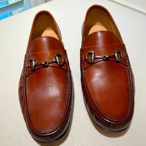 Beckett Simonon Beaumont bit loafer in Oak, size 10.